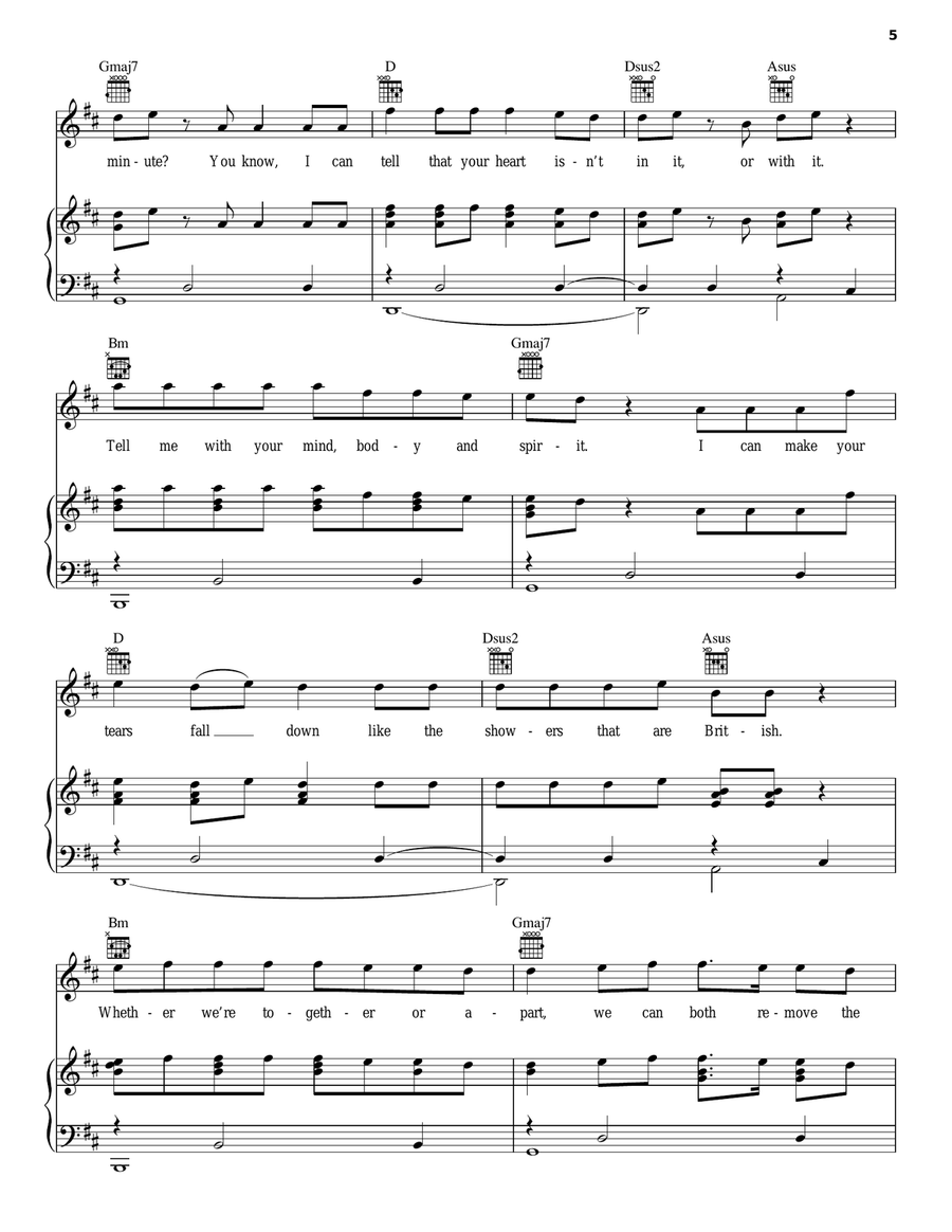 Over Again Over Again Piano, Vocal, Guitar scores gallery preview page 5
