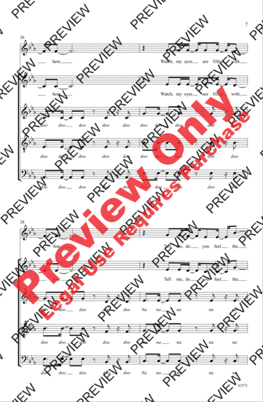 I Need Your Love 4-Part scores gallery preview page 7