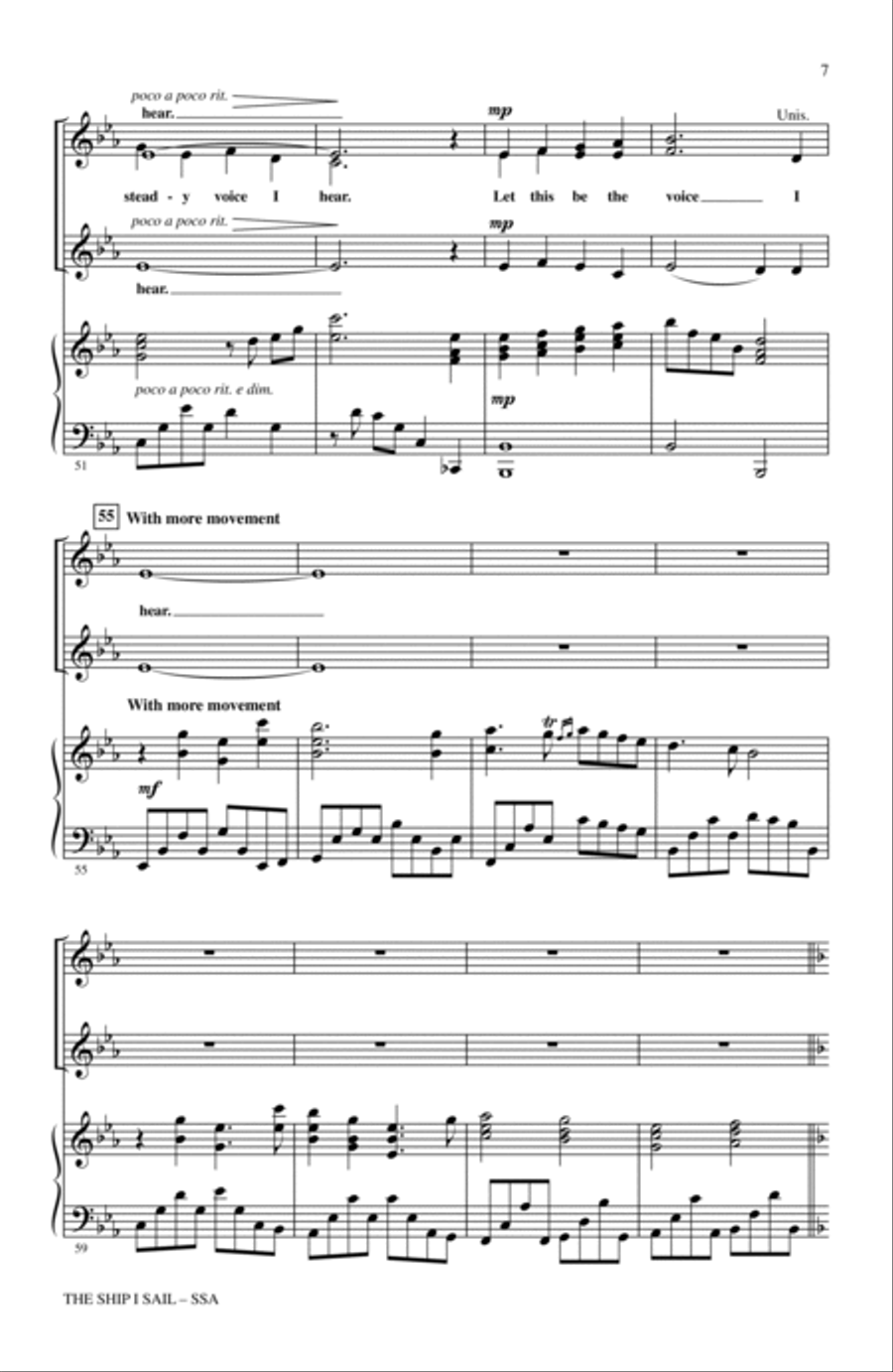 The Ship I Sail SSA scores gallery preview page 6