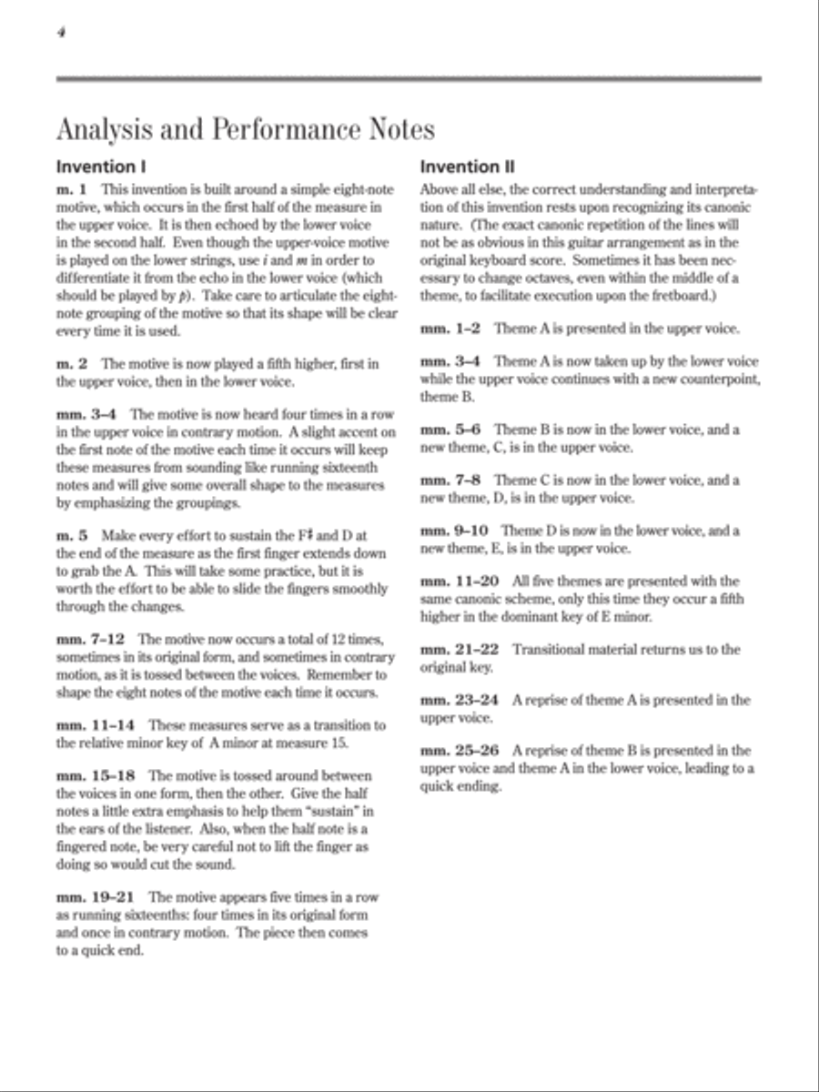 J. S. Bach -- 15 Two-Part Inventions Classical Guitar scores gallery preview page 5