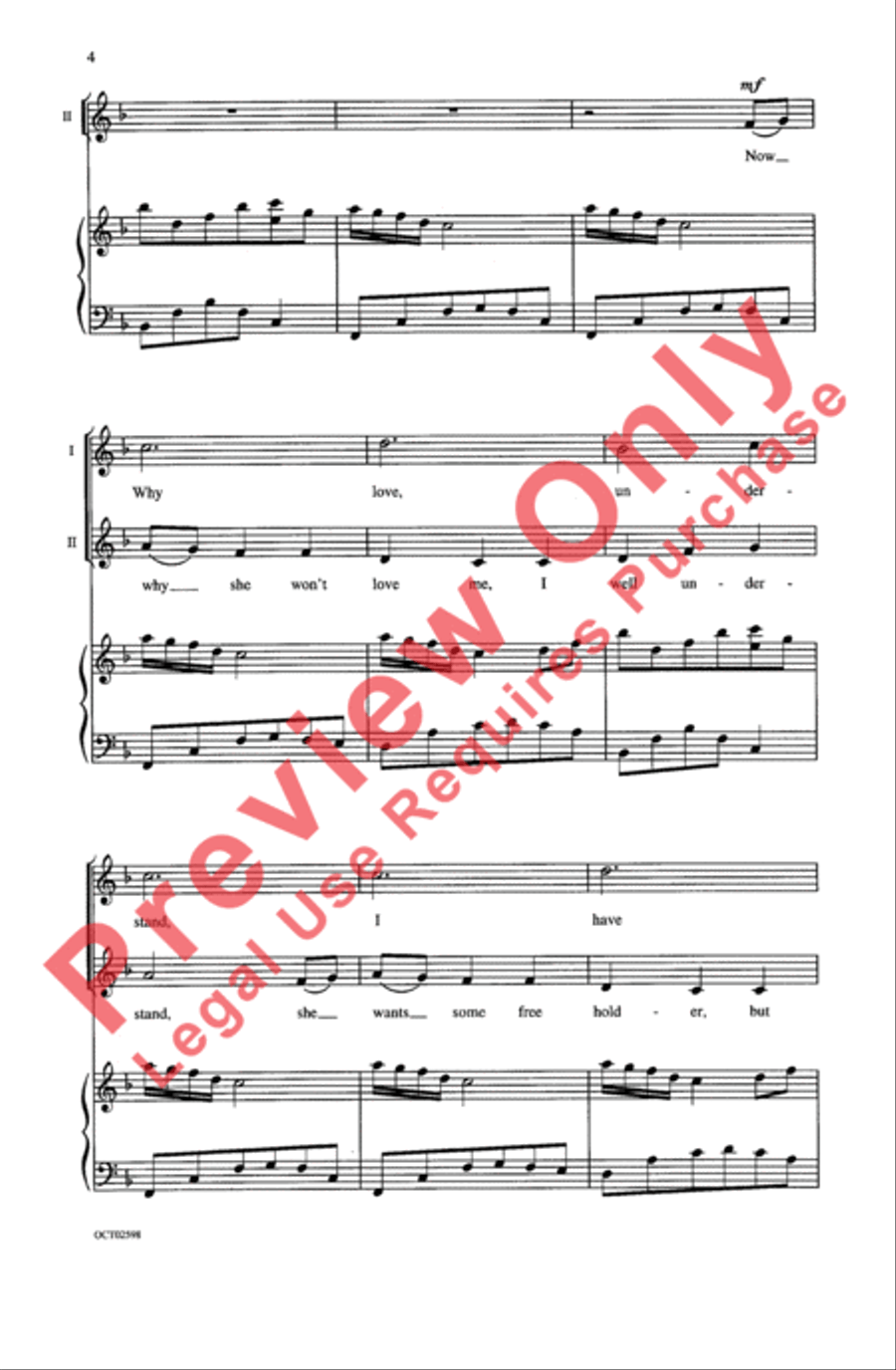 At the Foot of Yonder Mountain 3-Part scores gallery preview page 4