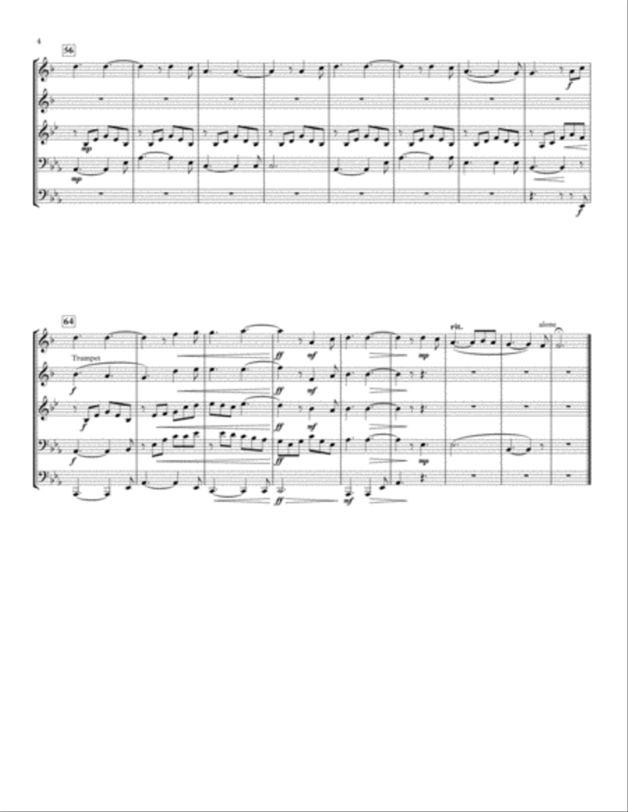 Hallelujah Hallelujah Brass Ensemble scores gallery preview page 4