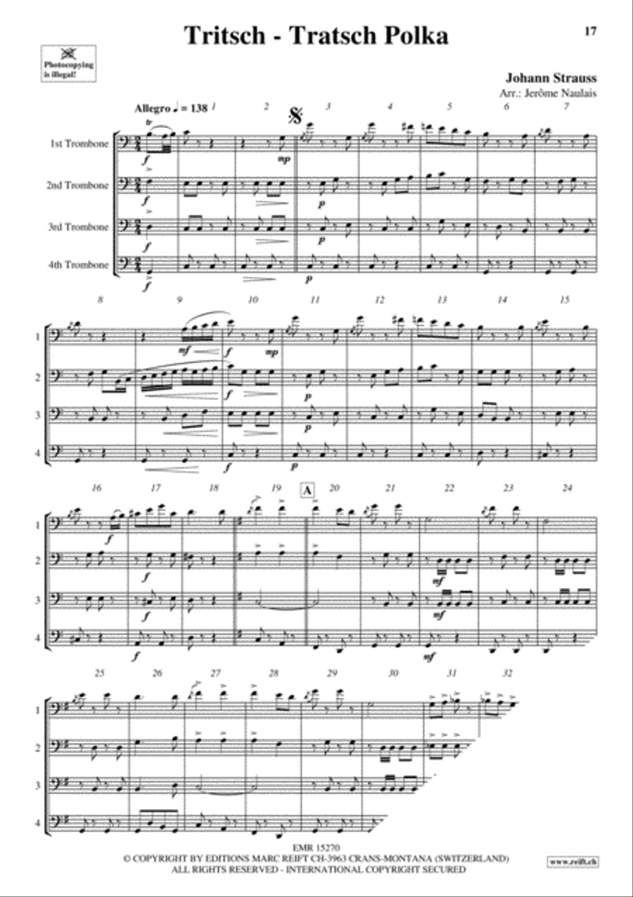4 Trombones Vol. 7 Trombone Quartet scores gallery preview page 7