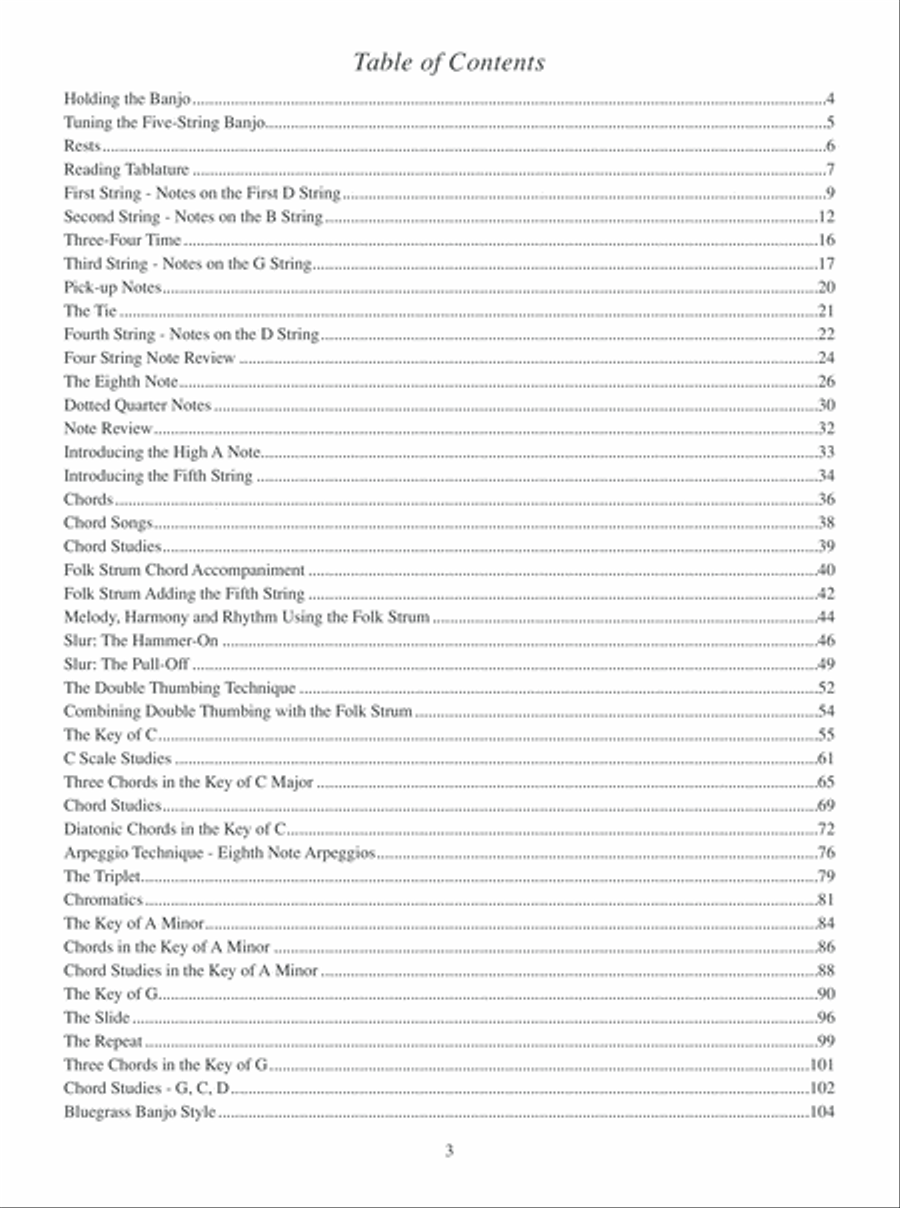 Modern 5-String Banjo Method Grade 1 Banjo scores gallery preview page 4