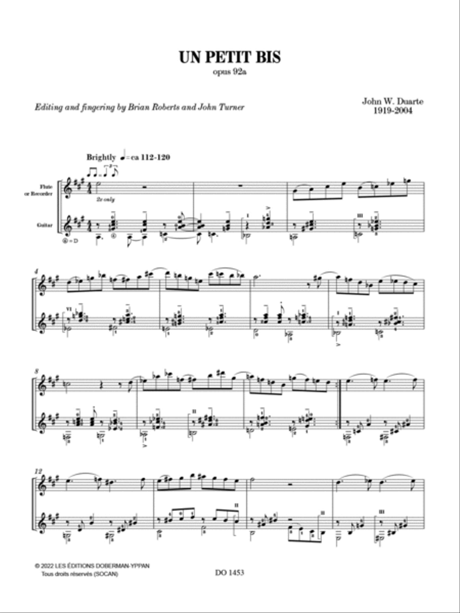 Un petit bis, Op. 92a Flute scores gallery preview page 2