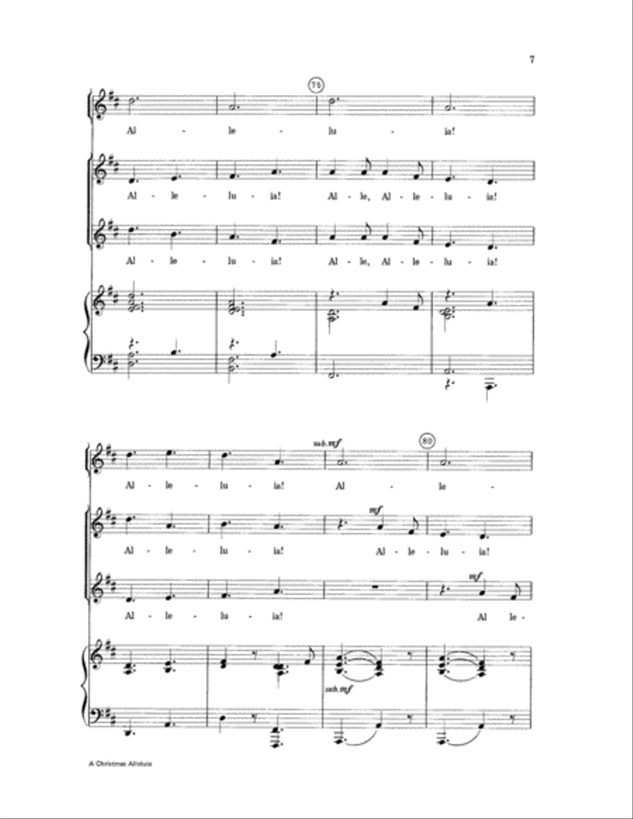 A Christmas Alleluia 2-Part scores gallery preview page 7