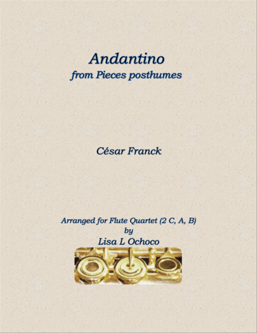Andantino from Pieces posthumes for Flute Quartet (2C, A, B) Flute Quartet scores gallery preview page 1