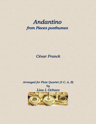 Book cover for Andantino from Pieces posthumes for Flute Quartet (2C, A, B)