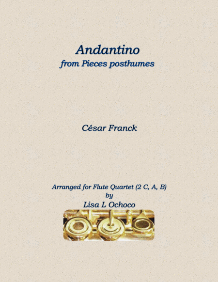 Andantino from Pieces posthumes for Flute Quartet (2C, A, B) image number null