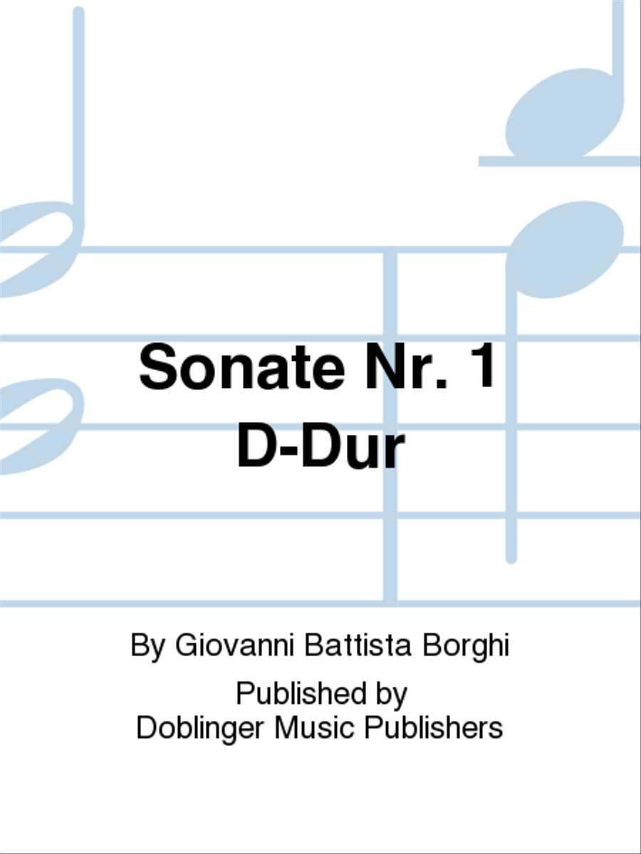 Sonate Nr. 1 D-Dur School and Community scores gallery preview page 1