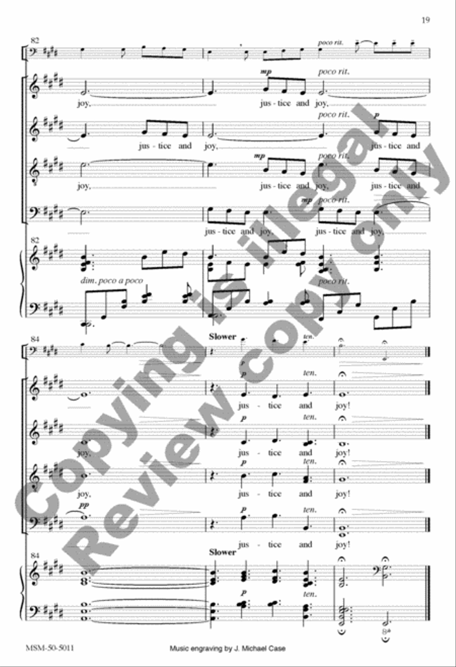 For Everyone Born (Choral Score) 4-Part scores gallery preview page 19