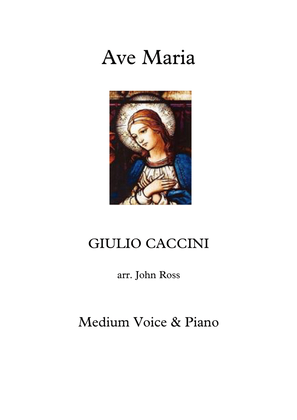 Ave Maria (Caccini) (Medium voice, Piano)