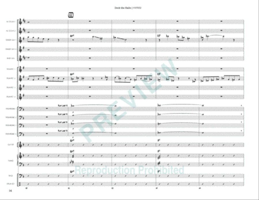 Deck the Halls Deck the Halls Jazz Ensemble scores gallery preview page 15