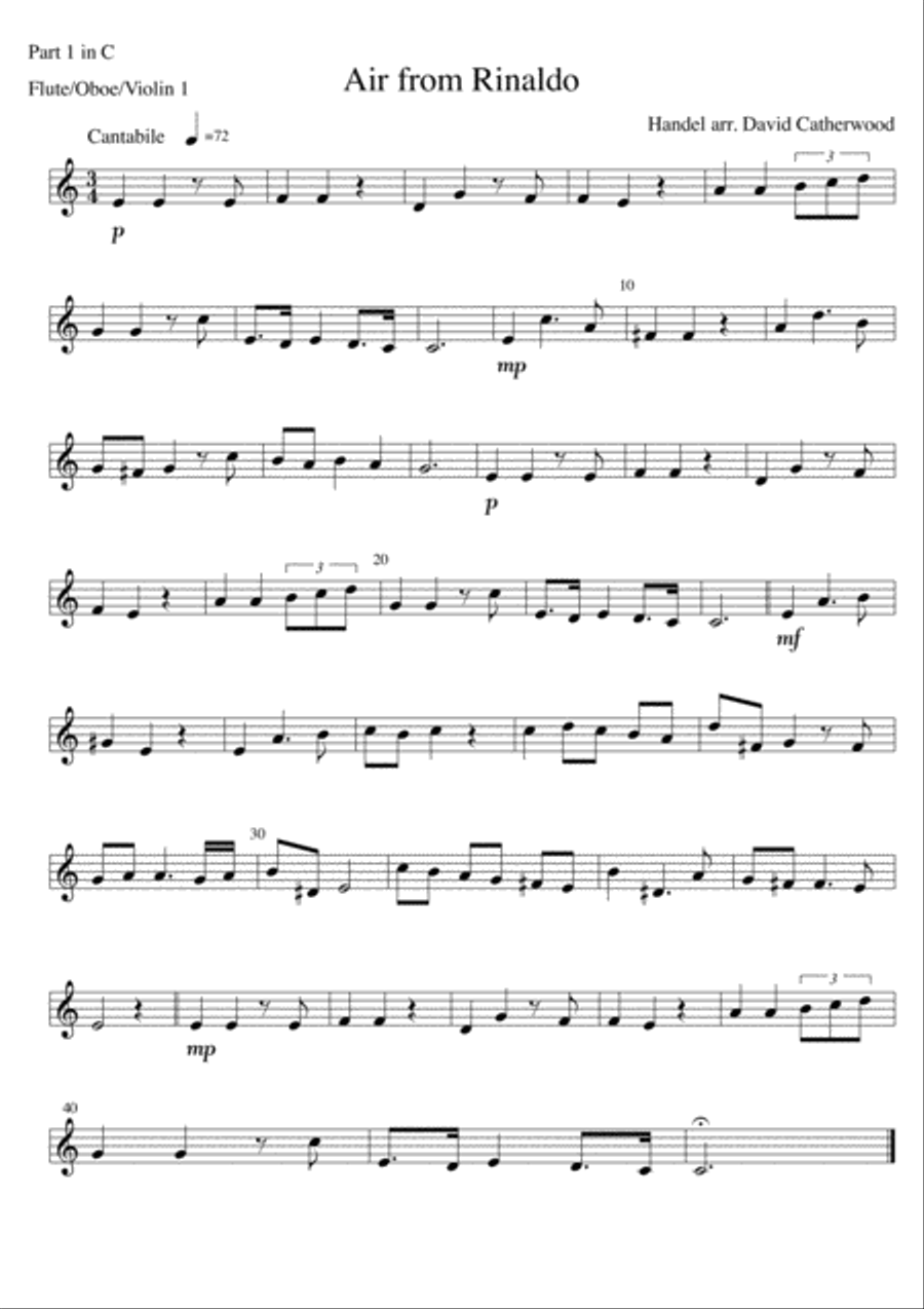 Handel Highlights - March from Scipio Air from Rinaldo See the Conquering Hero- for Flex ensembles Concert Band scores gallery preview page 3