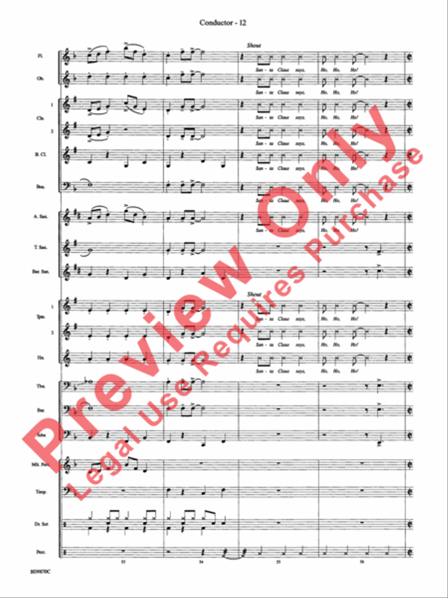 Christmas a la Big Band Christmas a la Big Band Concert Band scores gallery preview page 15
