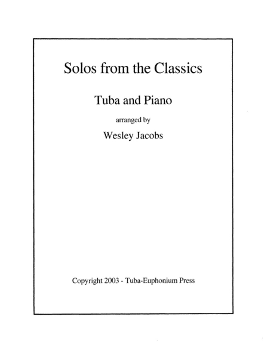 Solos from the Classics Tuba scores gallery preview page 2