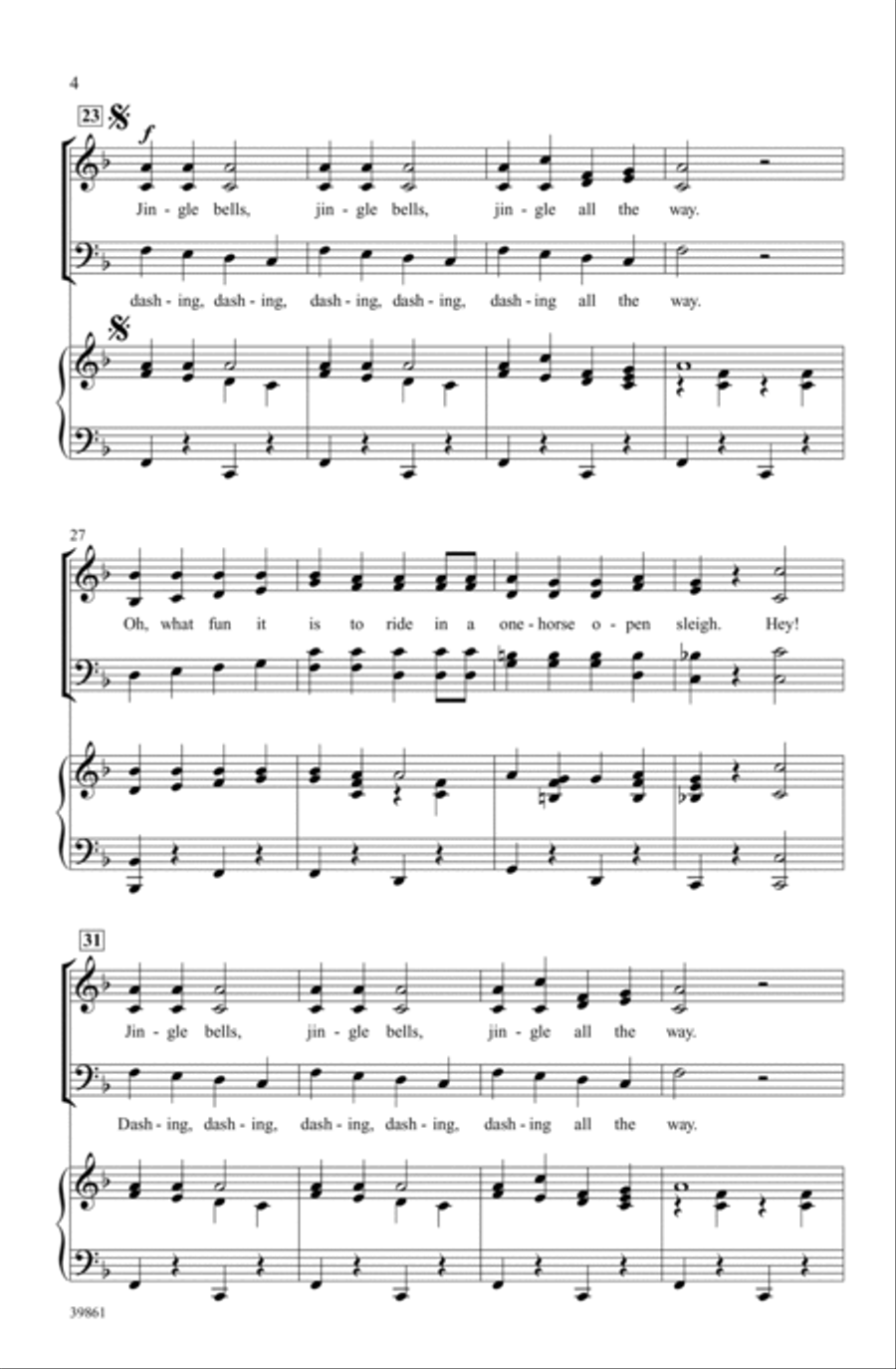 Jingle Bell Dash Choir scores gallery preview page 3