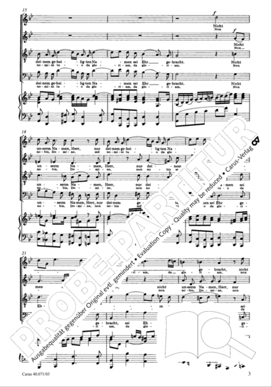 Psalm 115 (Der 115. Psalm) SSAATTBB scores gallery preview page 10