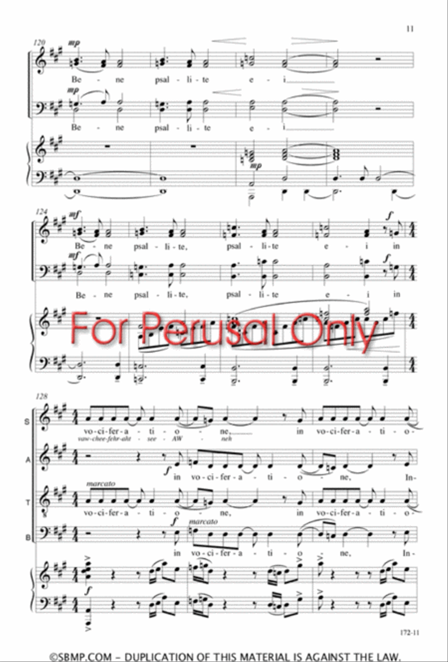 Exsultate Justi in Domino 4-Part scores gallery preview page 11