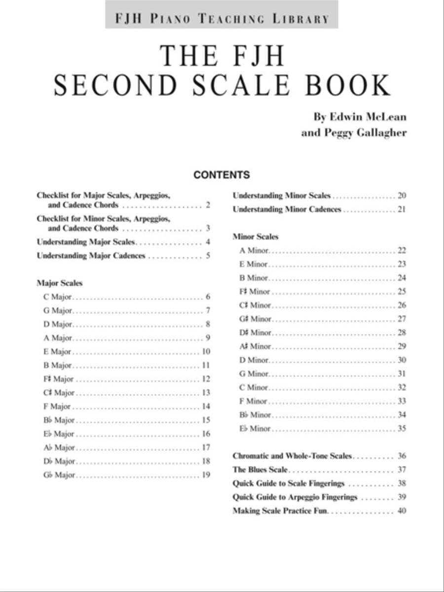 The FJH Second Scale Book The FJH Second Scale Book Piano Method scores gallery preview page 2