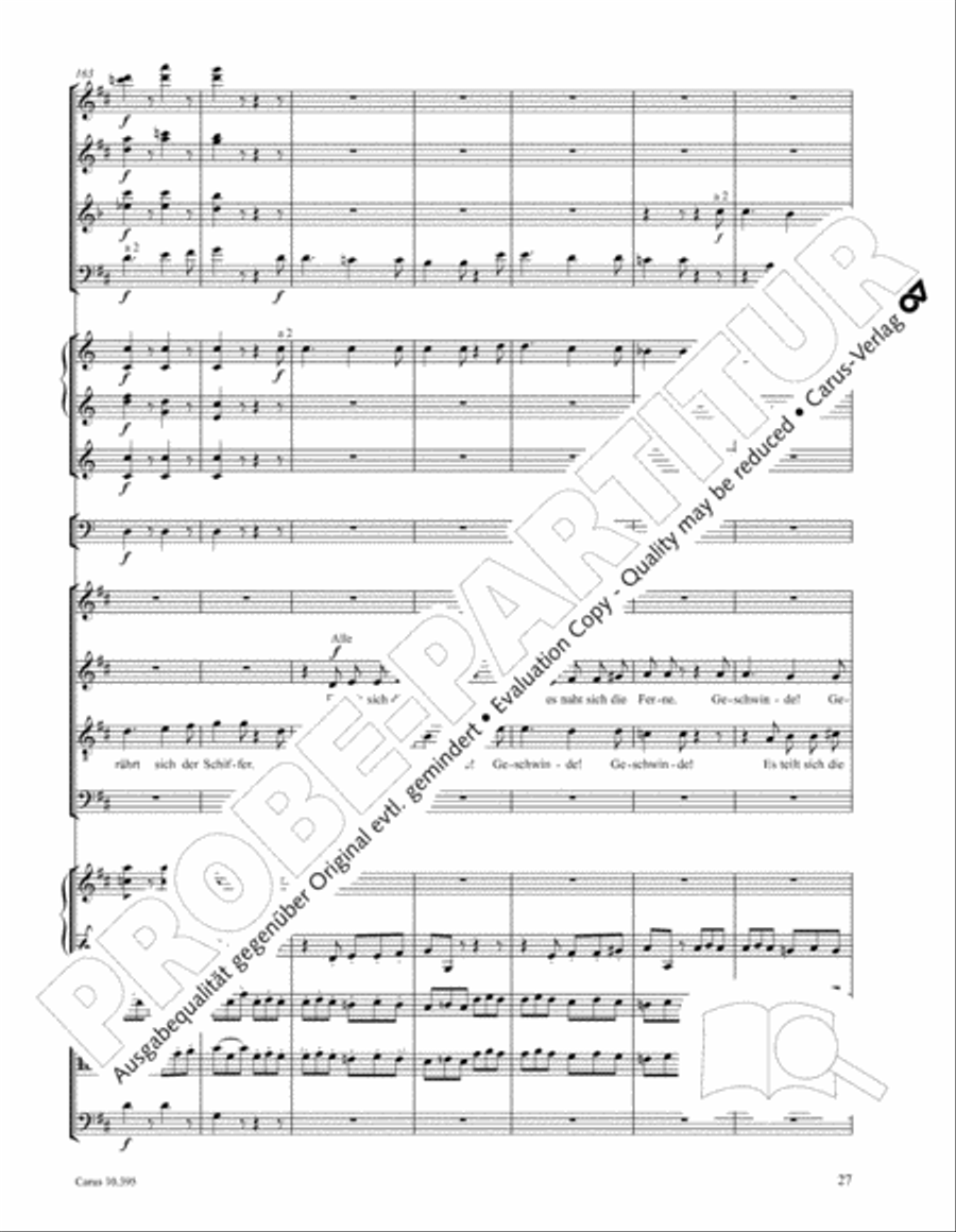 Calm Sea and Prosperous Voyage 4-Part scores gallery preview page 28