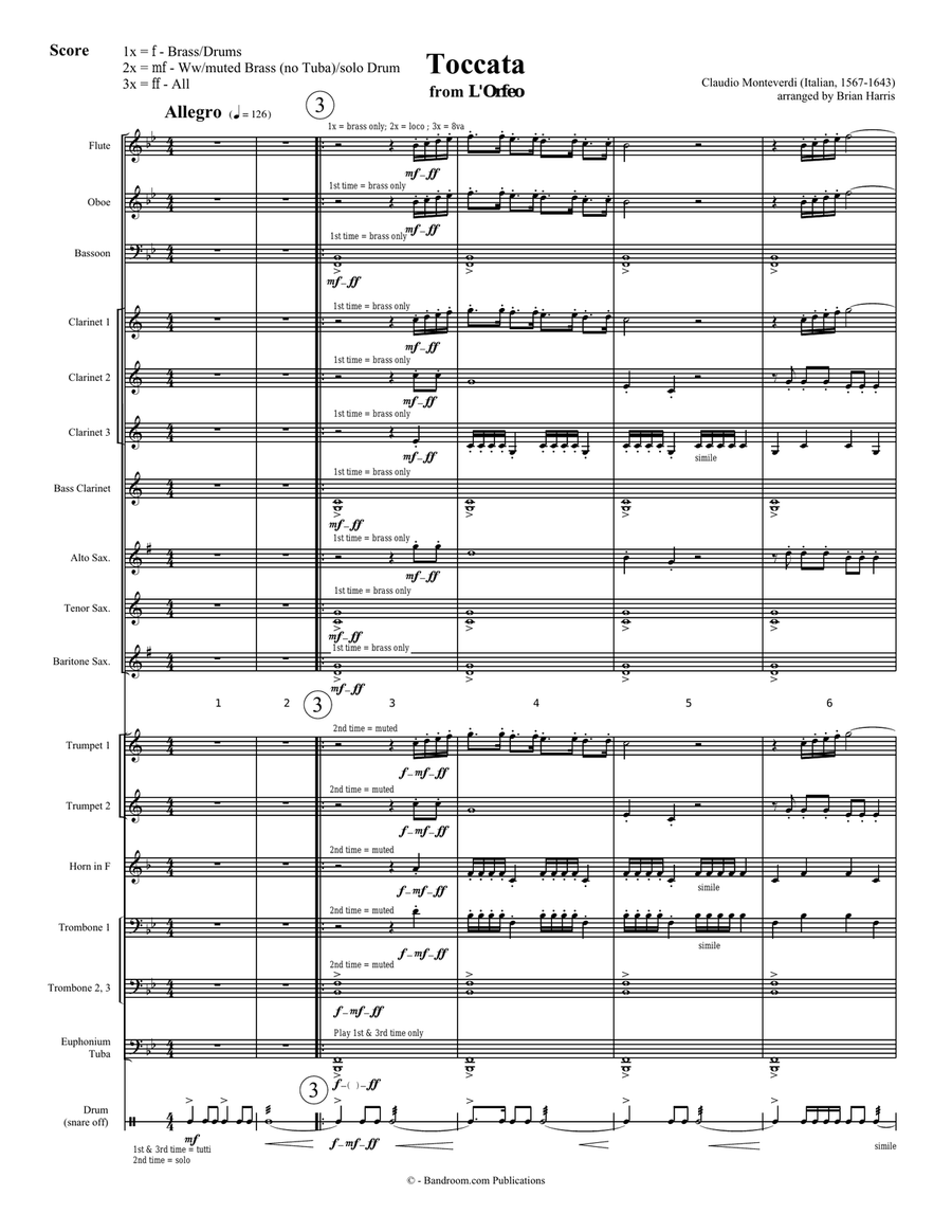 TOCCATA (fanfare) from the 1607 opera 