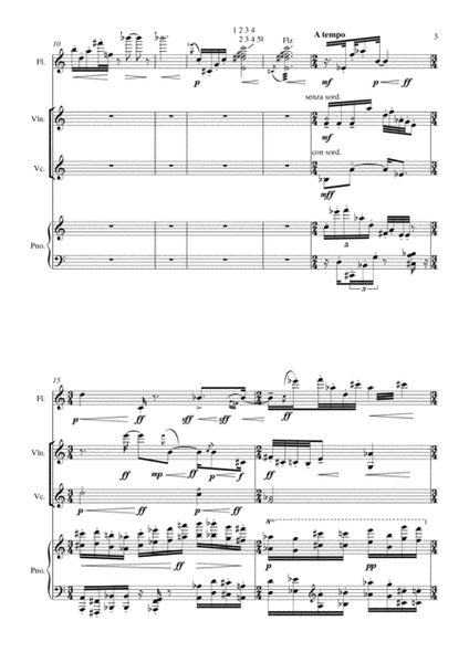 Quartet for flute,violin,violoncello and piano image number null
