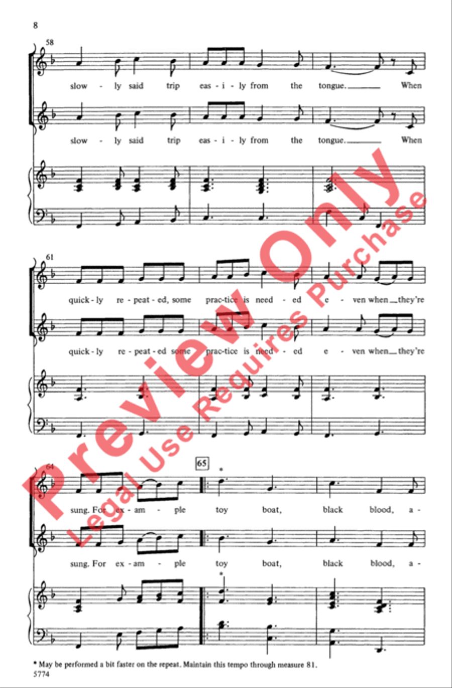 A Twist of the Tongue 2-Part scores gallery preview page 8