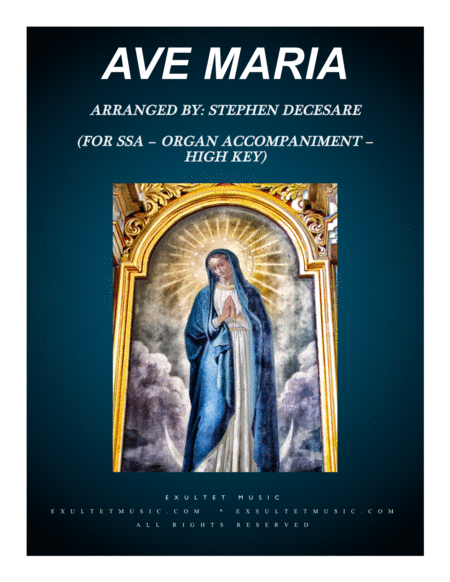 Ave Maria (for SSA - Organ Accompaniment - High Key) image number null