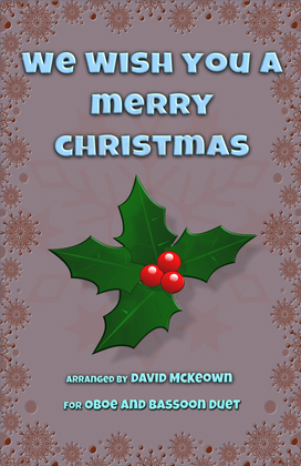 Book cover for We Wish You a Merry Christmas, Jazz Style, for Oboe and Bassoon Duet