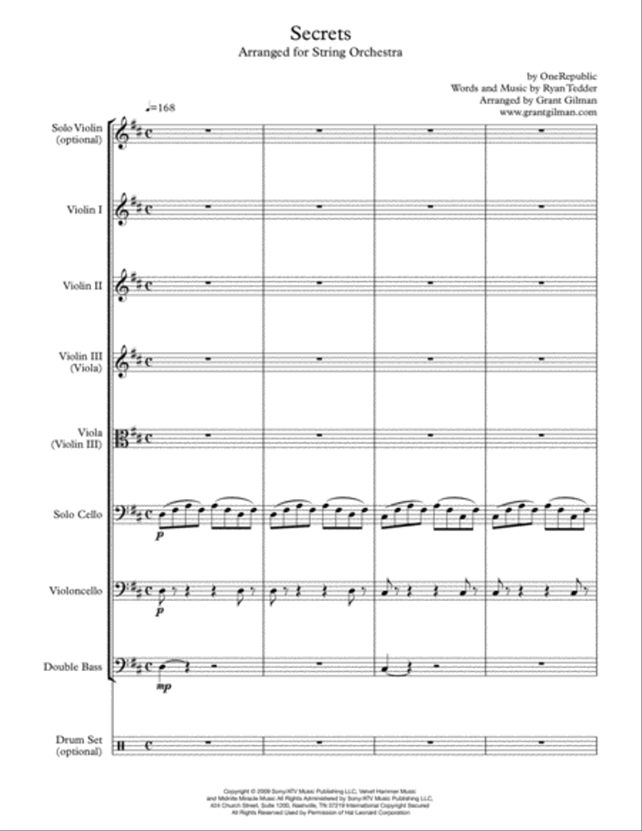 Secrets String Orchestra scores gallery preview page 1
