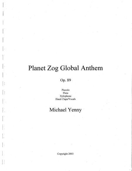 Planet Zog Global Anthem, op. 89 image number null