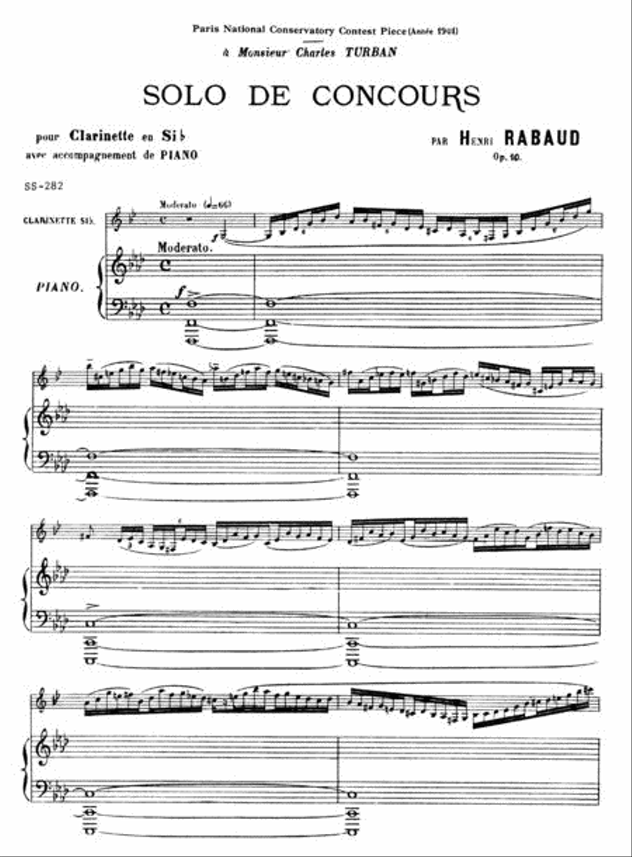 Solo De Concours, Op. 10