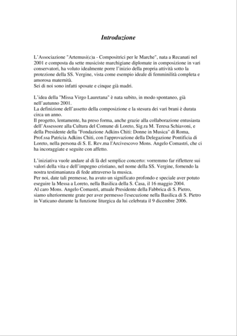 Messa Virgo Lauretana