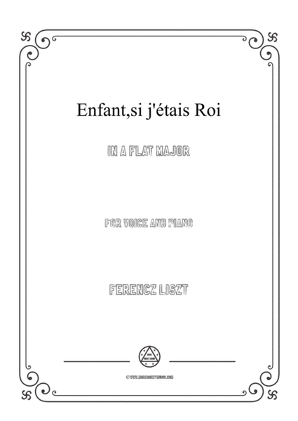 Liszt-Enfant,si j'étais Roi in A flat Major,for Voice and Piano image number null