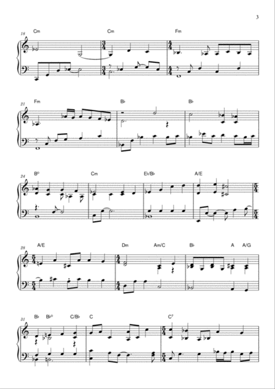 Memories Piano Solo scores gallery preview page 3