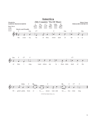 My Country, 'Tis Of Thee (America) (from The Daily Ukulele) (arr. Liz and Jim Beloff)