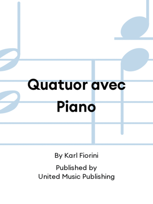 Book cover for Quatuor avec Piano