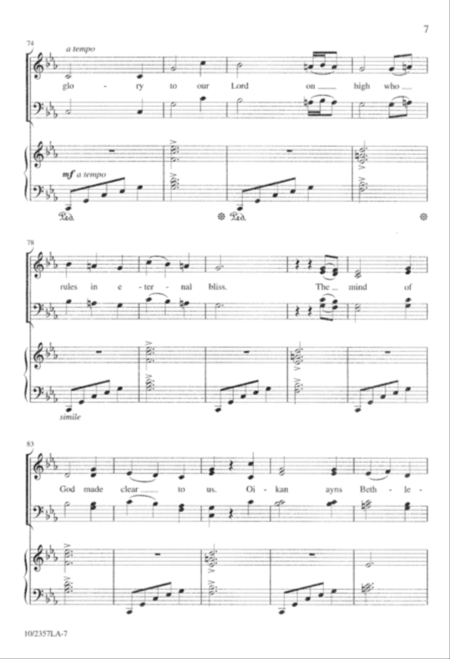 Oikan Ayns Bethlehem (The Birth In Bethlehem) 4-Part scores gallery preview page 7