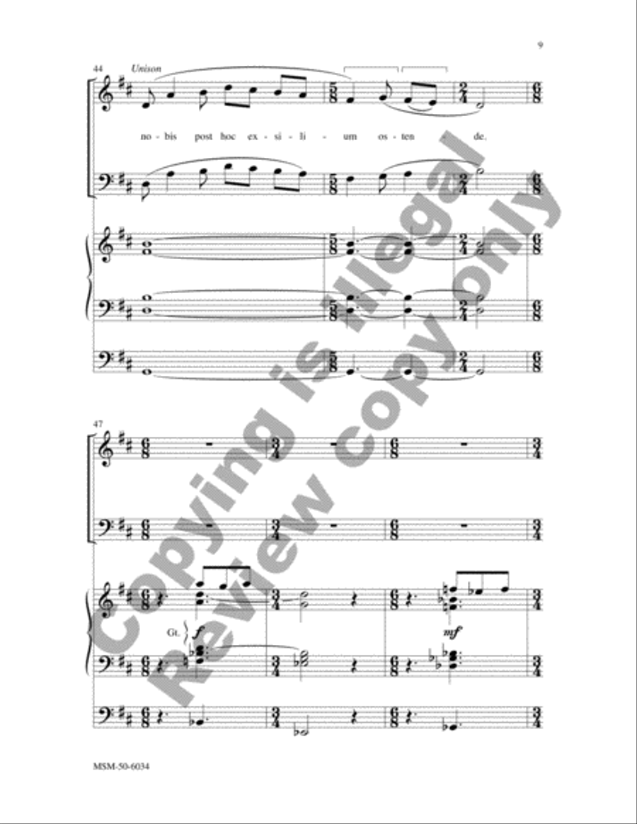 Salve Regina Unison Choir scores gallery preview page 9