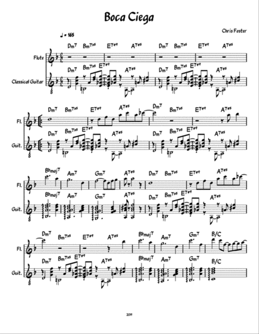 Boca Ciega Flute scores gallery preview page 1