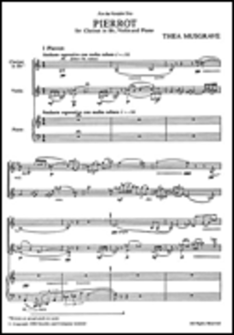 Musgrave: Pierrot (Score And Parts) Clarinet scores gallery preview page 1