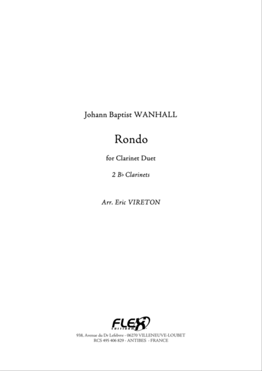 Rondo Clarinet Duet scores gallery preview page 1