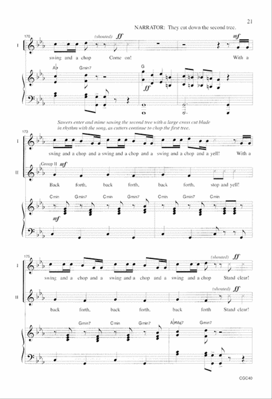 The Tale of the Three Trees Unison Choir scores gallery preview page 8