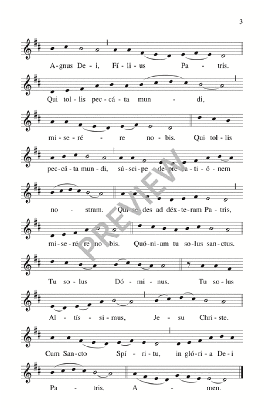 Missa de Angelis / Mass of the Angels - Assembly edition Unison Choir scores gallery preview page 4
