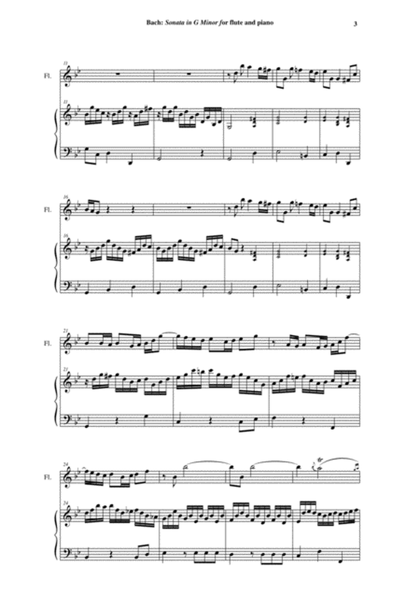 J. S. Bach: Sonata in g minor, BWV 1020 arranged for flute and piano (or harp)