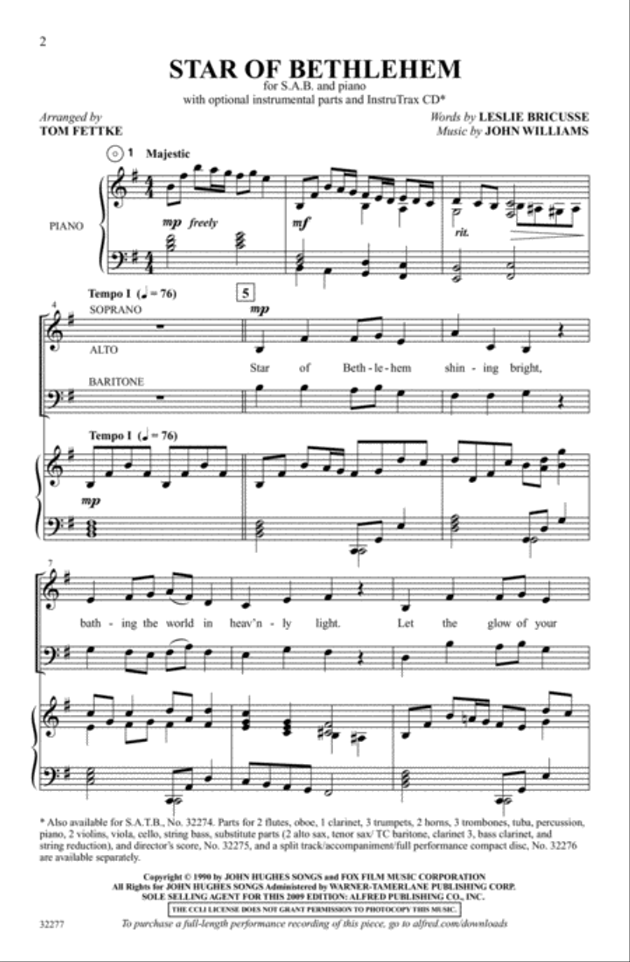 Star of Bethlehem Choir scores gallery preview page 1