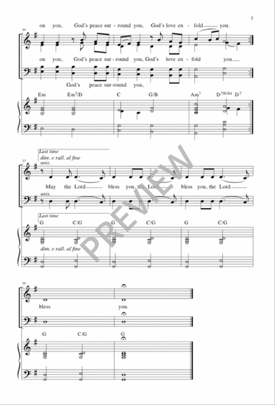 A Blessing 4-Part scores gallery preview page 2
