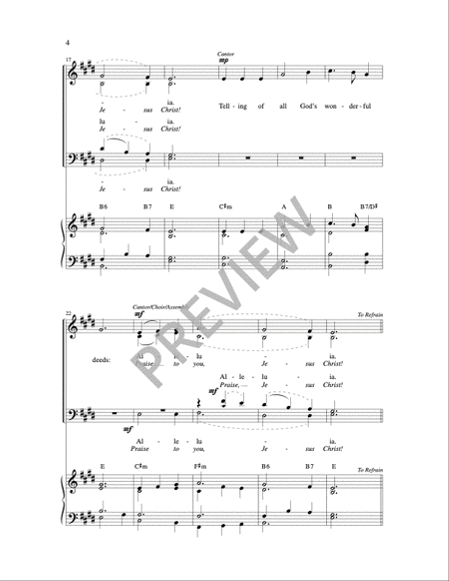 A Festive Alleluia 4-Part scores gallery preview page 3