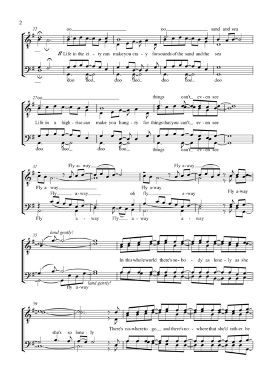 Fly Away TTBB scores gallery preview page 2